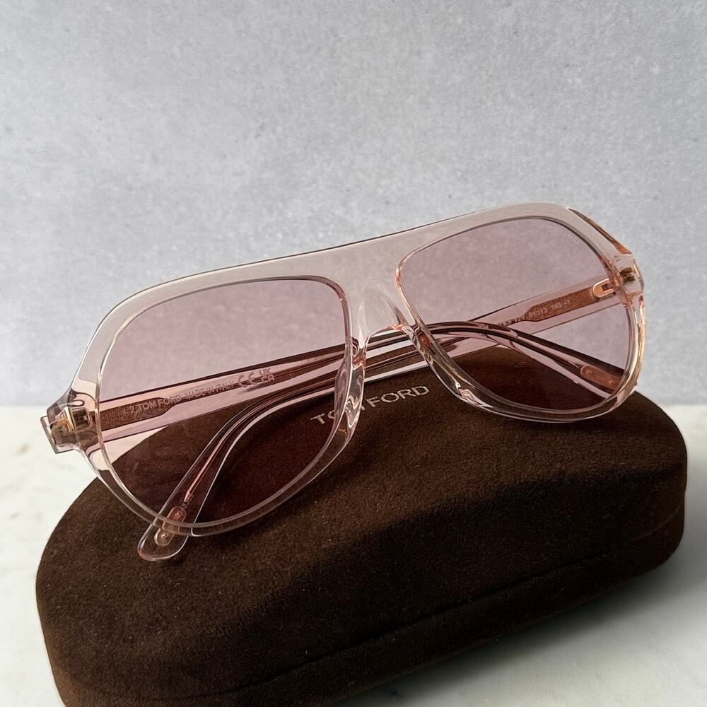 NEW Tom Ford FT0732 Thomas Aviator Sunglasses in Pink $545